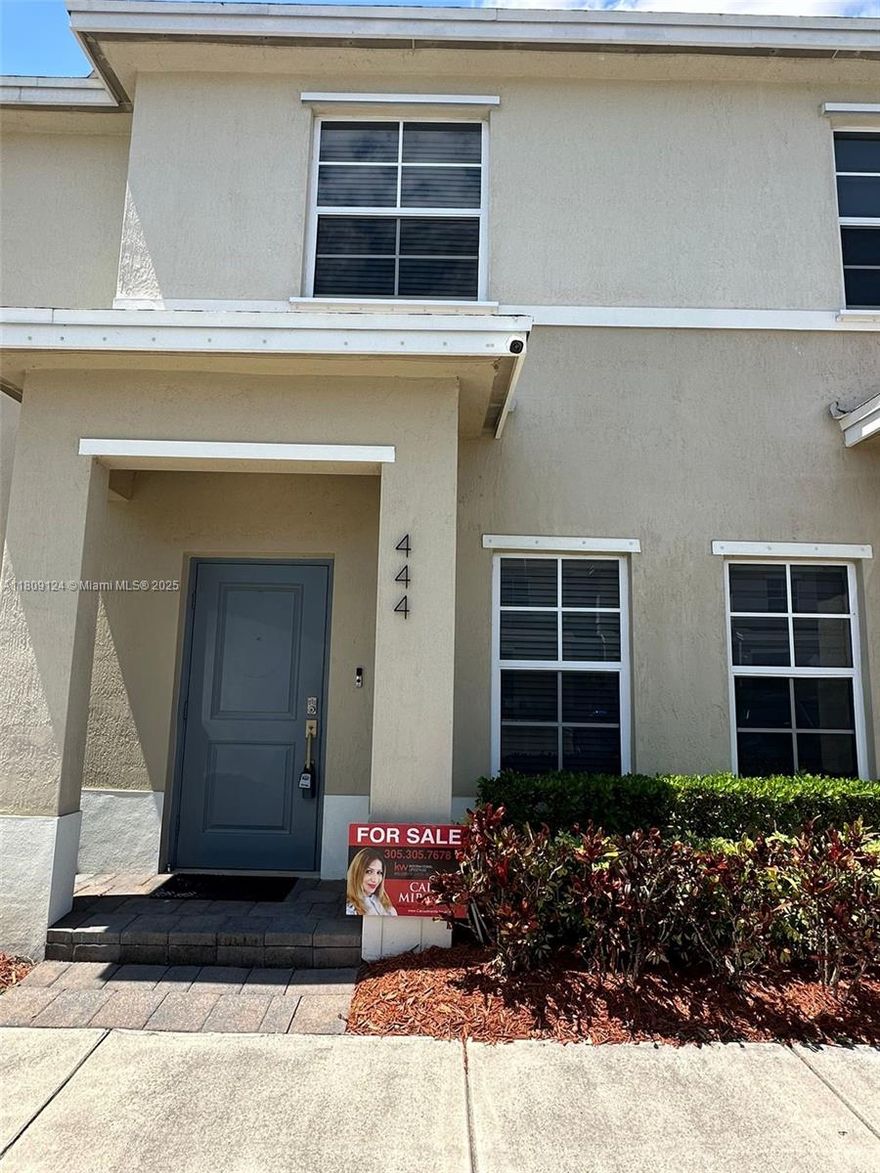 Welcome to this beautifully kept townhouse, a 2-bedroom, 2.5-bath in the calm neighborhood of Keys Pointe! Built in 2020, this cozy home offers an open-concept living space, a stylish kitchen with granite countertops and stainless steel appliances, spacious bedrooms each with a private en-suite bathroom, and an additional half bath conveniently on the first floor. Unwind in your private patio, perfect for outdoor enjoyment and hosting. Nestled in a friendly community, you'll enjoy amenities like a pool, clubhouse, exercise room, play areas, plus 2 parking spaces. Ideally located near major highways, shopping, dining, and a short drive to the stunning Florida Keys, this home combines style, comfort, and convenience. Low monthly HOA and no purchase approval needed!