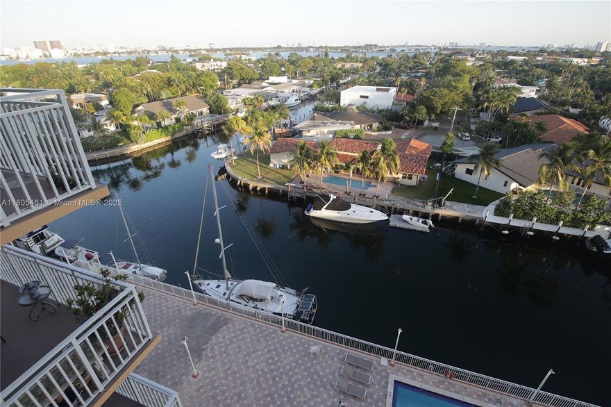 BREATHTAKING WATERFRONT 1 bed with 1 1/2 bath with unobstructed waterviews from living room , bedroom and balcony. This bright and natural light unit overlooks the pool and canal. Dock space may be rented through the association pending availability and approval. This property is perfect for a buyer  or as an investment.  The building has passed it's 40-year recertification with major upgrades already completed.  Excellent location close to Bal Harbour, restaurants, beach, FIU North Campus, Arch Creek Reserve Park and more...