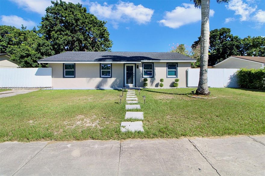 Fully remodeled 3-bed, 2-bath home in booming Homestead—no HOA or CDD! Enjoy a spacious backyard perfect for RVs, boats, or future expansion. Features include a brand-new kitchen, updated floors, and impact windows/doors for safety and style. Located near major highways, shopping, and schools. First-time buyers using the seller’s preferred lender may qualify for up to $80,000 in assistance for downpayment or closing costs. Don’t miss this rare opportunity to own a move-in-ready home with freedom and flexibility!