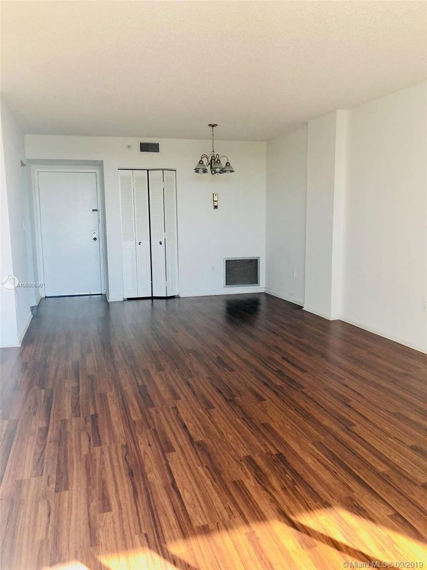 Spacious and Bright 1 Bed / 1 Bath + Guest Bath, 830 SF. Large balcony, Walk-in closet, Lots of closet space, additional storage space. Excellent investment rented to a very good tenant. 
Gorgeous very well maintained building. Great amenities, swimming pool, laundry room in every floor, HOA fees include water, trash, basic cable, pest control, all amenities, secured building. All ages. No Pets allowed. Located in the lovely and quiet Hillcrest neighborhood close to schools, hospital, restaurants, beach, I-95. Pleasant surroundings for walking or cycling.