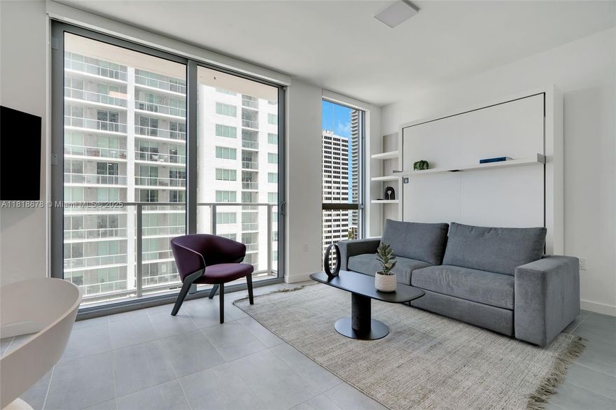 Looking for a modern, move-in-ready condo in the heart of Downtown Miami? Welcome to Unit 2810 at YotelPad — a fully furnished, stylish studio. Perfect for a digital nomad or savvy investor. Just across from Bayside and steps from the Kaseya Center, Metromover, and Miami World Center, this unit puts you in the center of it all. Enjoy top-notch amenities including a rooftop pool, sleek gym with Peloton bikes, co-working space, and more. With Italian furniture, a walk-in closet, and in-unit washer/dryer, Unit 2810 is the perfect city living home. *NO SUBLEASING ALLOWED*