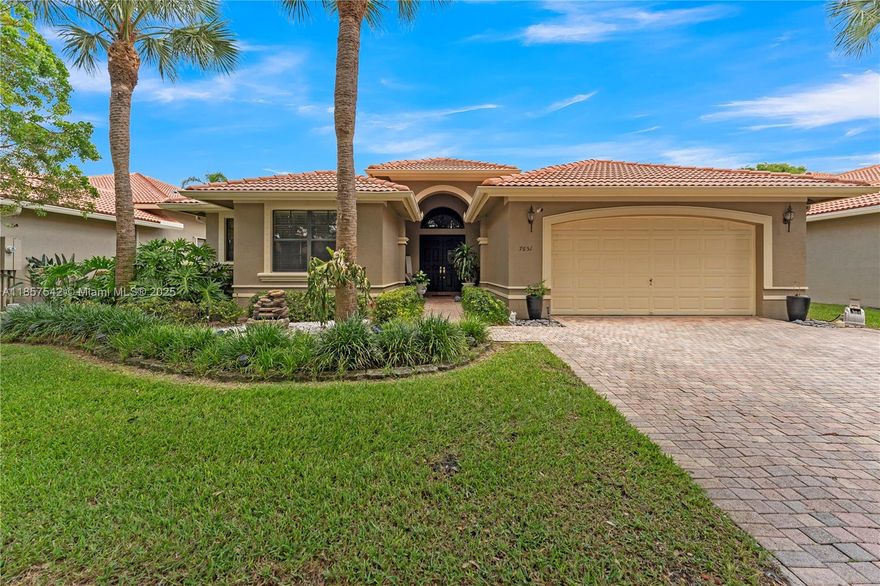 Welcome to this modern masterpiece located in this sought-after community. This stunning home offers a chef's kitchen with a huge island, custom cabinetry, and top-tier appliances. The spacious open-concept living area flows seamlessly to the expansive indoor and outdoor oasis, complete with a resort-style views and areas for entertainment. The luxurious primary suite features custom walk-in closets and a spa-like bath oasis. Additional highlights include oversized living spaces, a fireplace and designer finishes throughout. Situated on a private lot with lush landscaping, this home offers the ultimate in Florida luxury living. Savor your meals & beverages on the large outside deck while admiring your verdant tropical garden. One of the perspective buyers MUST be at least 55 years of age.