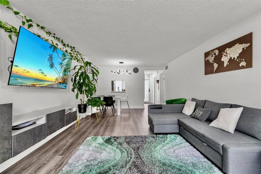 Condominium has reserves. Rare opportunity to own a beautifully updated 1-bedroom, 1-bath apartment in a well-maintained condominium with reserves. Spacious balcony can be used as additional living space, office, or den. Prime location near Aventura Mall, Gulfstream Park, shopping, dining, and major highways. No rentals permitted during the first 2 years of ownership