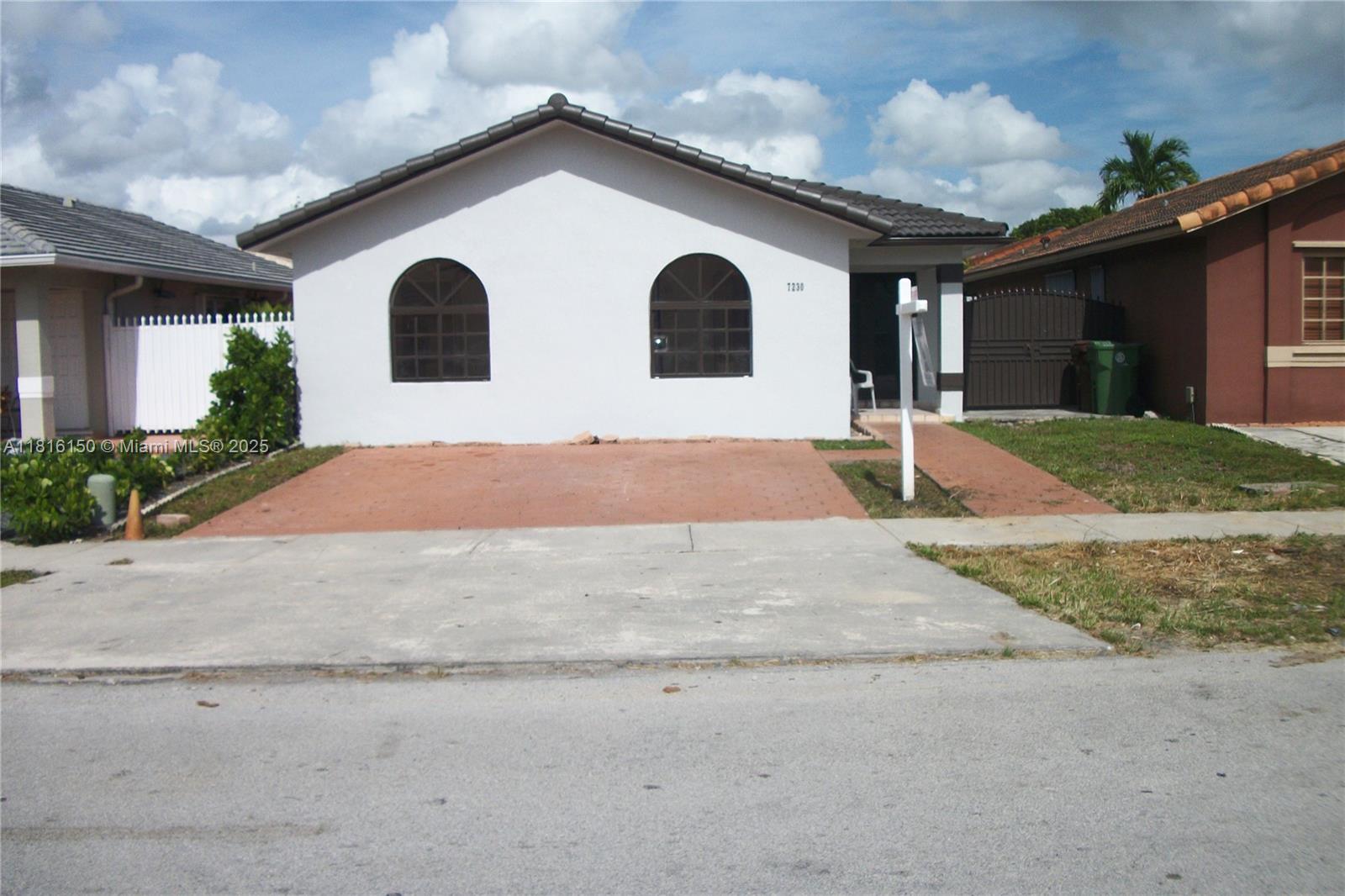 Rental Property at 7230 W 34th Ct, Hialeah, Miami-Dade County, Florida - Bedrooms: 4 
Bathrooms: 3  - $3,800 MO.