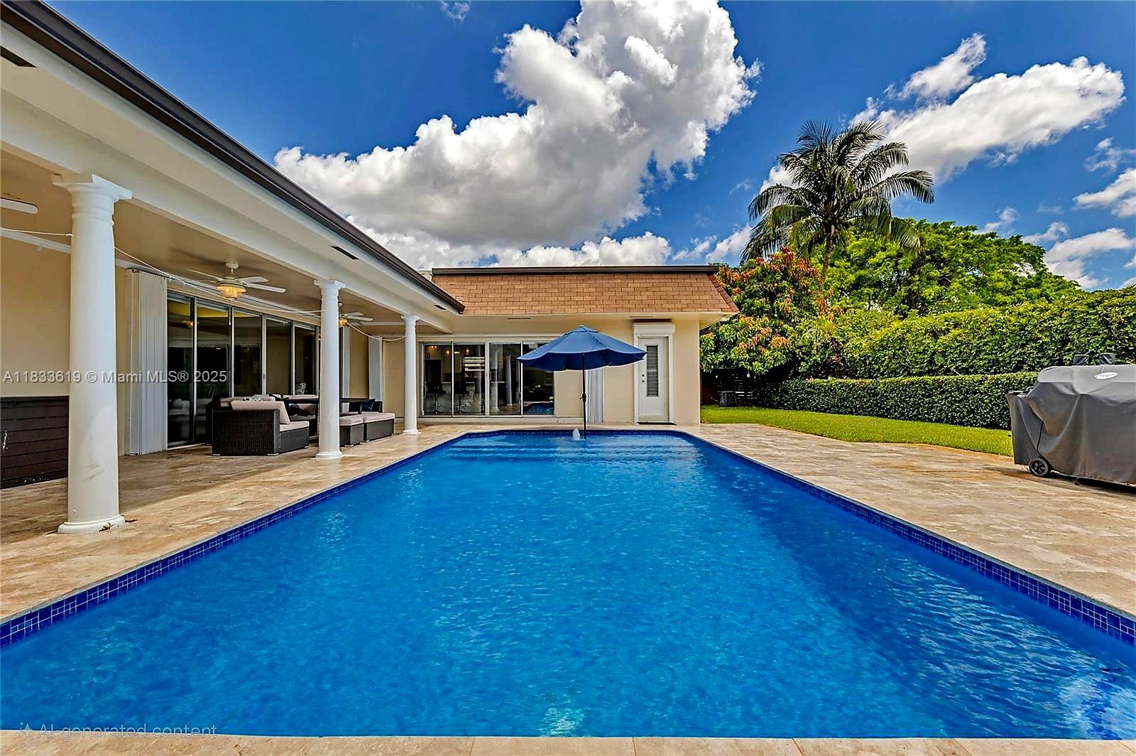 Beautifully renovated 4BD/3BA pool home features a new modern kitchen with quartzite countertops, stainless steel appliances, and decorative cabinetry. Bathrooms have been elegantly updated with a great style and modern fixtures. Enjoy natural light throughout, designer window treatments, and a 2020 roof. Step outside to a private fenced backyard with a newly resurfaced saltwater pool—perfect for entertaining. Located near top-rated schools, parks, highways, shops & FLL airport. No HOA making it easy to apply and move.