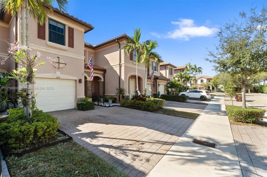 Welcome to this charming townhouse in Hialeah, Florida's sought-after Aragon/Bellagio neighborhood. This beautiful property boasts three bedrooms, 2.5 bathrooms, and a convenient one-car garage. The spacious and modern kitchen is perfect for cooking and entertaining, while the open layout provides a welcoming atmosphere throughout the home. Situated in a family-friendly community, this townhouse is located near top-rated schools, making it an ideal choice for families. This home features solar panels, providing energy savings and significantly reducing electricity costs for a more efficient and eco-friendly lifestyle! Don't miss the opportunity to make this fantastic property your new home!