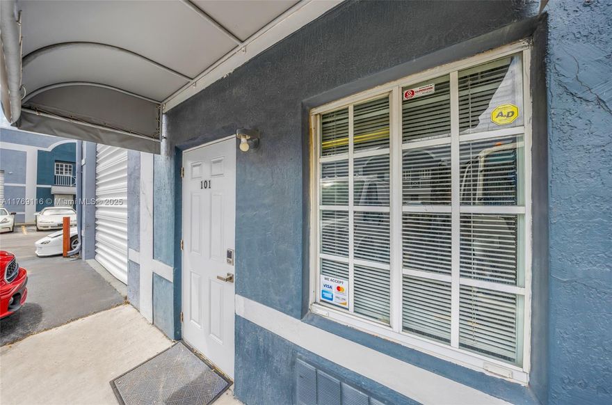 The property at 10680 NW 123rd Street Road is a versatile 1,450 SF flex warehouse situated in the heart of Medley, Florida, an industrial hub known for its strategic location and robust infrastructure. This warehouse boasts 18-foot clear ceiling height, allowing for efficient vertical storage, and features one street-level door for seamless loading and unloading. Inside, the property offers a practical layout with a two-floor office space, perfect for administrative or operational needs, and one bathroom for convenience. Positioned for accessibility, this property is located just minutes from Florida's Turnpike, US-27 (Okeechobee Road), and the Palmetto Expressway (SR 826), making it ideal for businesses requiring easy transportation routes.