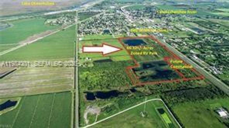Located on busy US HWY 27, this 66.31+/- acre property zoned and entitled for up to 250 RV / Motorcoach lots + 1,500 feet of Potential Commercial frontage on US Hwy 27, This includes 2 lakes, for lakefront sites. Access to city of Moore Haven utilities including central water & sewer is available. With easy access to the Caloosahatchee River, and Lake Okeechobee, in a central location on State Hwy 27 with direct access to Central & South Florida, this location is ripe for development! (Seller financing also available with sufficient down)