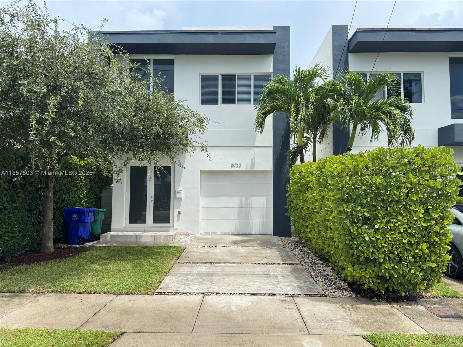 This beautiful twin house is actually "detached", does NOT share a wall with the neighbor's identical house. It's located in a great area west of US1, close to Coconut Grove, Brickell, and Coral Gables. It's steps from Grove Central (Target, Total Wine, Sprouts, Chipotle), with its Underline Park and a convenient metro station. The house has 2,400 sq.ft. of living space under A/C, 3 Bedrooms, 2.5 Baths, and a beautiful Italian-style kitchen with quartz countertops. In impeccable conditions and ready to move in. There is a one-car garage and driveway.