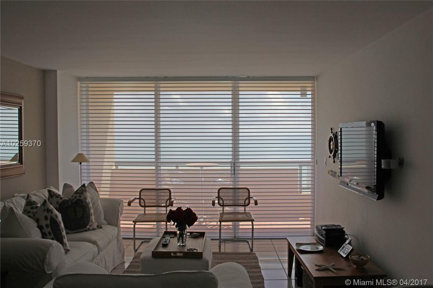 THE PERFECT BEACH AT YOUR DOORSTEP. WALK TO SOBE SHOPPING AND AMMENITIES. PLAY GOLF MINUTES AWAY AT THE MIAMI BEACH GOLF COURSE. ENJOY THE PERFORMING ARTS NEARBY. BEAUTIFULLY DECORATED. STAINLESS STEEL APPLIANCES. STATE OF THE ART A/V ELECTRONICS. WEB BASED BUILDING MANAGEMENT SYSTEM. BUILDING SECURITY. GYM. TASTEFULLY DECORATED. ONE BEDROOM PLUS DEN. FULLY FURNISHED. READY TO ENJOY.