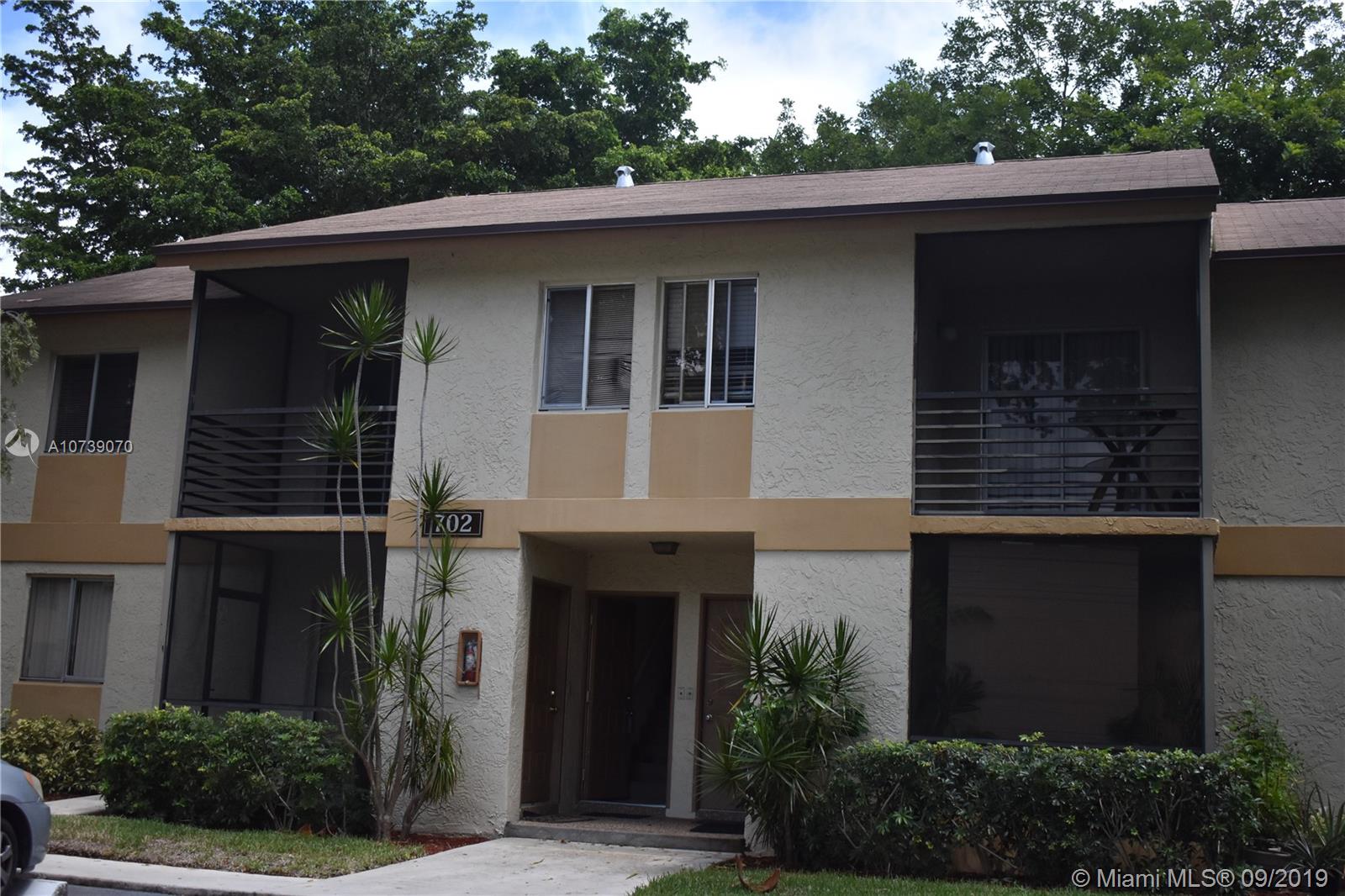 Beautiful apartment on the second floor. Laminate floors in all living areas and bedrooms. This is a two Bedrooms and two Bathrooms which are partially remodeled, with new vanities in both bathrooms, and the addition of a small Den that can be used as an Office or a Storage. Washer and Dryer inside the unit. Ample screened Balcony with tiles.
This quiet and family oriented community has: Community Swimming Pool, Tennis courts, Exercise Room, Clubhouse, BBQ area. It is centrally located with easy access to major roads, restaurants and more!