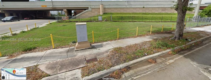 Strategic 4,834SF triangular corner parcel, 190ft of frontage along a high-traffic thoroughfare adjacent to the Dolphin Exprwy, offering exceptional visibility and easy highway access. Currently classified use code?1066 (Vacant Land Commercial), zoned 6101 Commercial Land. Parcel overlays City’s T5-O Urban Mixed-Use zone, which allows ground-floor commercial, office, lodging, residential uses, and civic functions by right, and permits development up to 5 stories. Ideal for static or digital billboards and future development. Shape and corner configuration make it a high-impact branding site with long-range signage exposure.