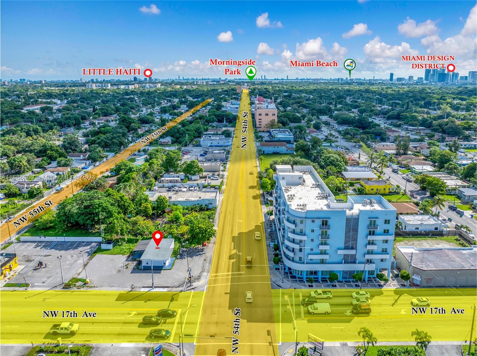 Set up your restaurant on a major east-west and north south corridor in the highly desired Model city with an average of 25,000 daily traffic. Site offers strategic access and parking on both 17th Avenue and Nw 54 Street. The site sits in the direct path into Hialeah, Allapattah, Little river and Wynwood, and in near proximity to several high rise developments, what that means is this site sits in an exploding market with new shops and residents just minutes away. Site was home to the only “ Dairy Queen” site within 10 miles.