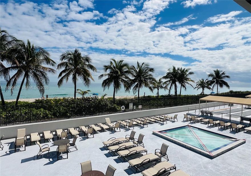 Beautiful Spacious Full-Scale Remodeled Unit, Open Views to the Ocean, Skyline and Bayside. Big Balcony, Rectified Porcelain Floors, Cozy Kitchen with Built-In Wall Oven, Quartz Countertops, GE Appliances, High Impact Doors and Windows, Spacious Custom Closets. Bathroom with Shower and Shower Bench Seat. Luxury Flat Finished Ceilings! Resort Style Oceanfront Building and Exceptional Amenities like Mini-Market, Beach Service, 2 Heated Pools, Pickleball and Lighted Tennis Courts, Putting Green, Golf Swing Net, Billiards, Ping-Pong, Card Rooms, Fitness Centers, Covered Bus Stop in front of Complex on Ocean Dr. BBQ area, Sun Deck, Shuffleboard, 2 On-site Restaurants, Marina, 24 hour Security, Social Events, Free WiFi in common areas! Maintenance includes AC, Hot&Cold Water, High Speed Cable! Best location near Hollywood, Dania Point, Fort Lauderdale, Hard Rock and Gulfstream Casinos and Horse racing, Aventura Mall, houses of worship, Hospitals, Parks, Banks, Supermarkets and shopping. INVESTOR friendly! Unit is Rented, Positive Cash Flow for Cash Buyers! All Reasonable Offers will be Entertained!