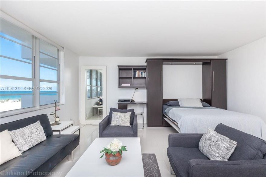 AVAILABLE FOR 6 MONTHS OR UNTIL OCTOBER 31st. Fully renovated and tastefully furnished Studio, bright and elegant, nice view of the Ocean. Basic cable and internet included. Valet parking included. Great building 5 stars amenities. Right on Lincoln Rd and right on the beach. Great rental opportunity!!!