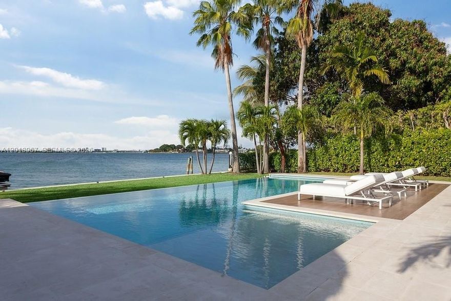 Experience the most incredible open-bay views that Miami Beach has to offer. One of only 12 bay-front homes on Biscayne Point Circle, this recently renovated home is offered for rent fully furnished with top-of-the-line furniture including a living room by Artefacto. Five Bedrooms and Five Bathrooms, this single-story home, has 2 primary bedroom suites facing the bay. Top-of-the-line kitchen by Italkraft and appliances by Subzero and Miele. The expansive backyard has a large infinity pool facing the bay with the most magnificent views. Truly a one of a one-of-a-kind property. Minimum 6 months (181 days).