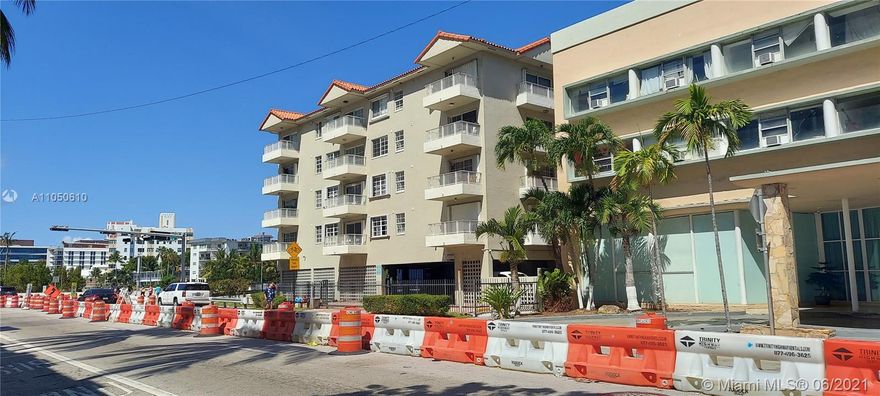 Location,location ,Location ! Live in this freshly painted Corner unit one block from the beach in a boutique style building with secured entry,and one gated covered garage parking space. Cable TV and Internet included in maintenance ,washer and dryer inside the unit .2 balcony