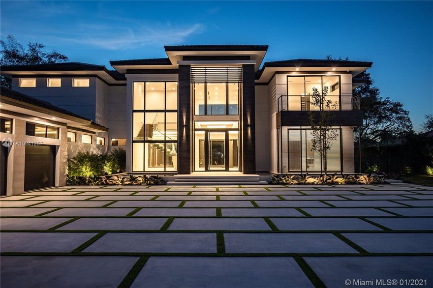 Luxury New Construction Dream Home in South Miami! Luxury features include: 8 Bedrooms | 7 1/2 Bathrooms | 3-Car Garage | Separate Guest Home | Theater / Media Room | Fully Gated Drive-through Lot | Gourmet Kitchen | Covered Patio | Summer Kitchen | Luxurious Pool | Spa | Grand Water Finishes | Energy Efficient Home | Smart Home Features | Lushly Landscaped Lot | Many more features!