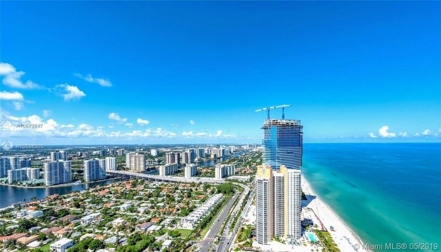 Best Deal in Porsche, Amazing Unit Rare 2 Story Duplex with 22 Foot Ceilings, Designer Finished and Furnished, Italian Marble throughout. Sophisticated Lifestyle. 24 hour Concierge. Service amenities include: Private Beach, sunset Pools, Yoga Center, Gym, simulation Technology Game Center with VRX Emotion, Z-55 Racing, Movie Theater, Restaurant and Many More Amenities. A Total of 4,252 Square Feet including your own Private garage on the 50th Floor. come in and out without notice with the Private Car Elevator. Privacy always.