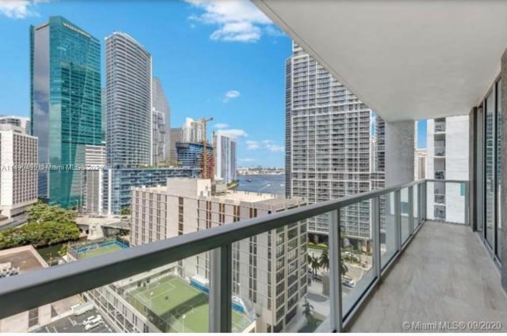 CORNER UNIT in the heart of Brickell. 2 MASTER BEDROOMS with en-suite bathrooms, split floor plan. Wood laminate flooring throughout. Get access to the balcony from your bedroom or from the living room and enjoy the yachts passing on the Miami River & Biscayne Bay. Open kitchen concept, fully equipped, bright & spacious social area ideal for family and friends gathering. Marble countertops and glass shower doors in both bathrooms, state of the art washer and dryer. Spacious and bright condo in the awarded condominium 500 Brickell. Features an amazing rooftop on the 42nd Floor. Fitness center, Spa including: Sauna, steam room, jacuzzi. Just 1 block from Brickell City Center, and 2 blocks from Mary Brickell Village and Downtown area. SHORT TERM RENTALS ALLOWED 30 DAYS MIN, 12 TIMES PER YEAR