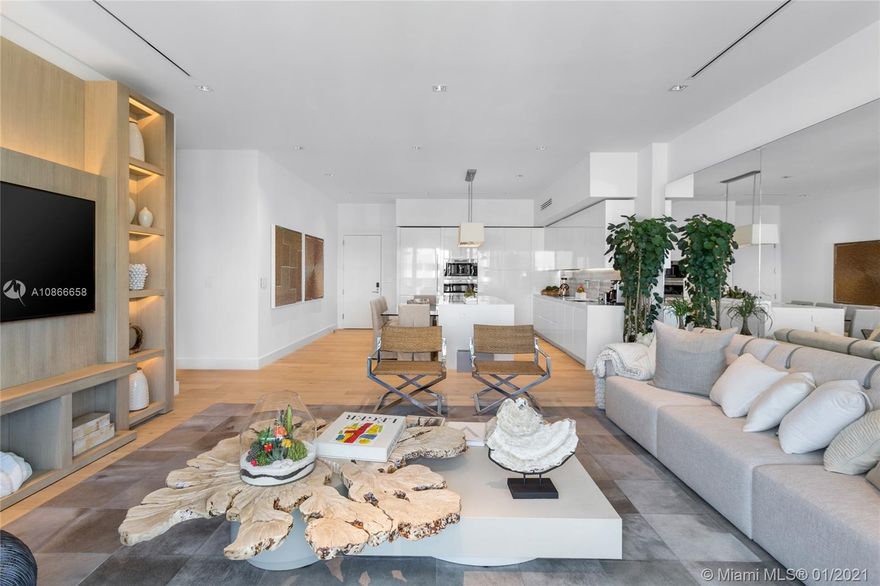 Enjoy the sights & sounds of the ocean in your 2 bed + Den 2,143 sqft trophy Penthouse located at 1 Hotel & Homes, South Beach! Featuring lavish home elements, delivered fully furnished by Brazilian design house Artefacto.Bring the outside in, floor to ceiling sliding doors make this spacious seem endless. Experience hotel living with access to all services including housekeeping, valet, concierge, in-room dining,14,000 sqft gym,Bamford Haybarn SPA, Restaurants, Rooftop pool & more.