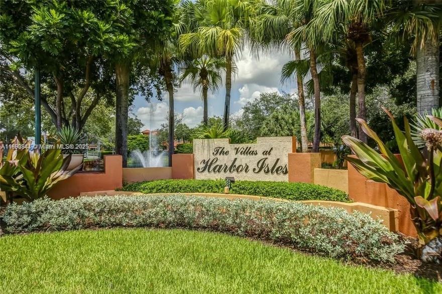 Spacious and well-maintained, this 3-bedroom, 2.5-bath Mediterranean-style townhouse is one of the largest models in the community. The home features full-size washer and dryer, an inviting eat-in area that opens to the family room, and a separate living and dining area perfect for entertaining. Enjoy both front and rear patios offering great outdoor space. Upstairs you’ll find three generous bedrooms, including a primary suite with walk-in closet and ample storage throughout. Located within a 24-hour gated community offering resort-style amenities—pool, hot tub, and children’s park. Ideally situated near major highways, the airport, train stations, and public transportation. Just minutes from Outdoor World, Dania Pointe, top restaurants, shopping.