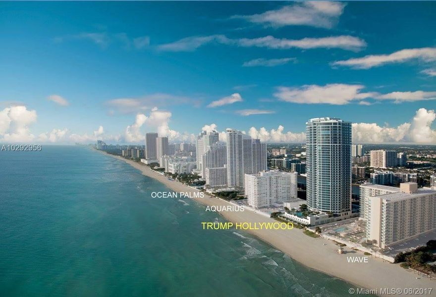 Scenic direct ocean and intercostal views from the 40th floor and right bellow from Pent House unit. Private elevator foyer entry, total 3,840 SF. gorgeous 36x36 white marble flooring. 3 Bedrooms/ 3.5 Bathrooms. Premium gourmet kitchen. 12' high ceilings, electronic roller shades. Conductive to a luxurious lifestyle. Dazzling flow-through oceanfront unit located in the prestigious " Trump Hollywood". Two story Award-winning five star amenities: Cigar- room, wine cellar, Theater, fitness center, pool and beach service.