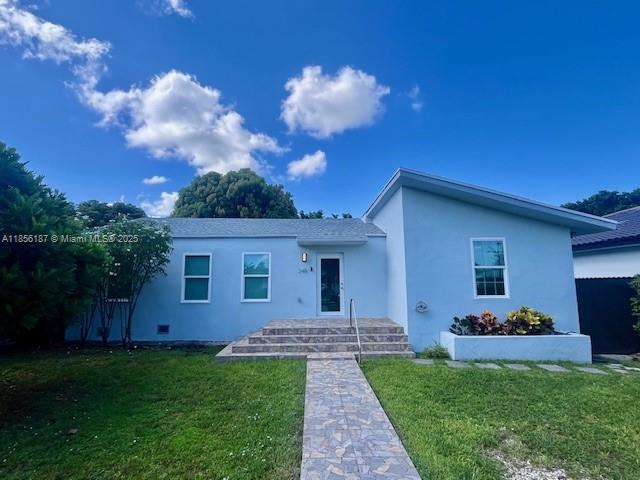 FOR LEASE! Newly renovated 4 bed, 3 bath home in the highly desired community of Miami Springs.1,700+sq.ft. of living space. Completely redone, with NEW Bathrooms and Showers, Roof, Floors, Doors, Windows, and brand NEW AC, ALL new! The open concept home with bedrooms on each side and open large kitchen, sets the tone for comfort and functionality, incl. in-law quarters with private entrance, AVAILABLE NOW, FOR LEASE! Large private yard with plenty of space to entertain or gather with friends and family. Centrally located, & ultra safe is the neighborhood known for its tree-lined streets, parks, golf course, community events, and family-friendly charm just minutes from highways, the airport, and great schools. A perfect home for your family. Call TODAY for a Showing!
