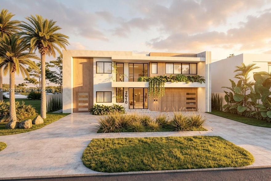 Amazing New Construction with 80 ft of waterfront in prestigious Lighthouse Point! This exceptional modern residence offers 5,424 sqft under AC and 6,777 sqft total, on a 7,500 sqft deepwater lot with ocean access and no fixed bridges.
Designed for luxury coastal living, the home includes 5 bedrooms, 7 bathrooms, soaring ceilings, a gourmet chef’s kitchen with premium appliances, and seamless indoor–outdoor flow.
The backyard is a true resort oasis, featuring a heated pool, spa, summer kitchen, and beautifully landscaped outdoor lounge areas. Enjoy 80 ft of waterfront, a private dock, and quick access to the Intracoastal. Perfect for boating enthusiasts!
Additional features include a 120 sqft golf cart garage, smart-home wiring, custom closets, and high-end finishes throughout.
A waterfront masterpiece in one of South Florida’s most desirable neighborhoods! Property is current Under Construction. Estimated completion June/26.