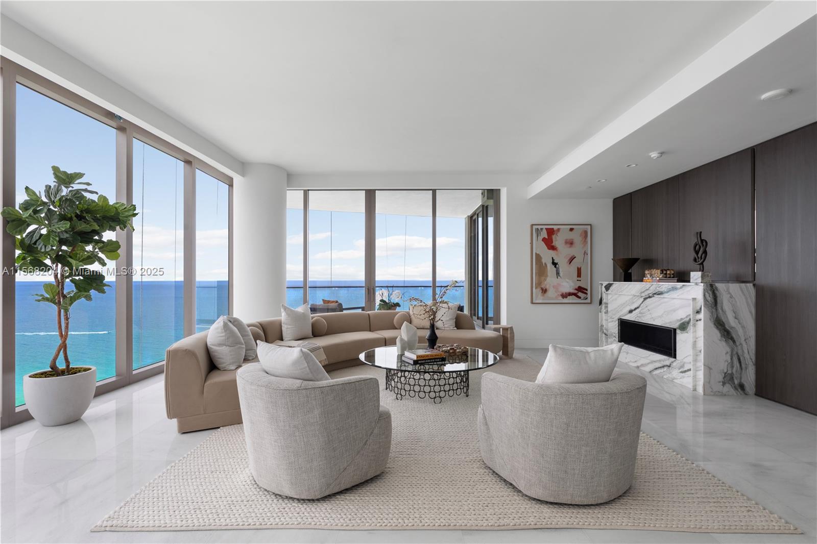 Welcome to the Boutique Tower at The Estates at Acqualina, where unparalleled luxury and elegance blend into one. This residence is a glorious flow-through corner unit with the most upscale finishes: Molteni Kitchen and Closets cabinetry, light oak floors in the bedrooms, and the signature Panda marble in the kitchen. It has breathtaking Ocean views as well as Sunset views towards the Bay.
This Mansion in the Sky has 4 Bedrooms and 4.5 Bathrooms. Some of the interior features include an outdoor sauna and outdoor kitchen, as well as a fireplace.
Aside from the astounding residence features, experience 5 Stars amenities such as Ice Skating Rink, Spinning Studio and State of the Art Fitness Center, Restaurants, Rolls-Royce House car and more.
Be one of the lucky few to call this Home.