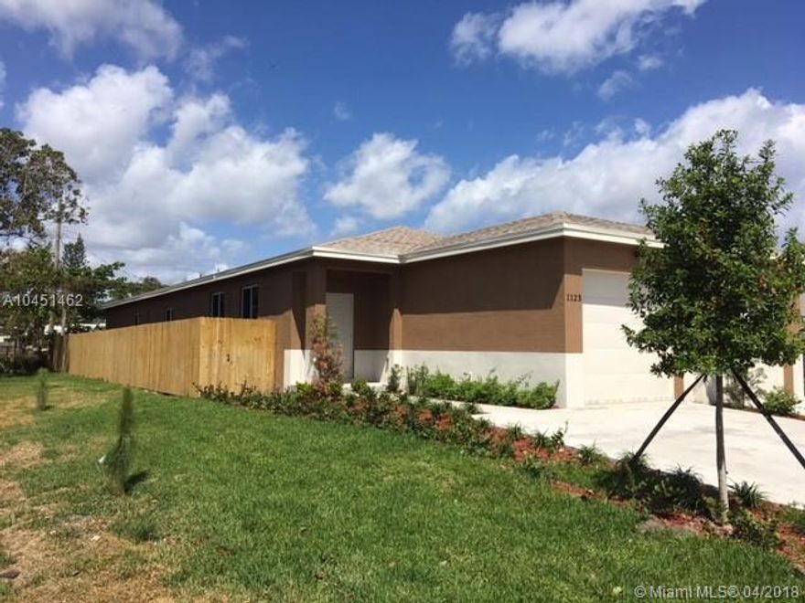 Beautiful New Construction in a great up and coming area in Ft. Lauderdale.  Nestled between South Middle River and the new FAT Village area, this is a great opportunity to buy a new construction 3 bed 2 bath with 1 car garage half townhome unit.  Features include fully fenced yard, porcelain tile flooring throughout, all wood kitchen with modern granite countertops.  Hurricane impact doors and windows, full insulation, tankless water heater, and high efficiency ac will keep cooling bills low.  Includes all appliances, stainless steel in kitchen, and washer/dryer.  1 car garage, 3 driveway spots, and swale area for parking.  Seller will contribute to closing costs.  FHA ok.  Please note pics are from same model home.  4 units available and each has different finishes. No HOA no fees.