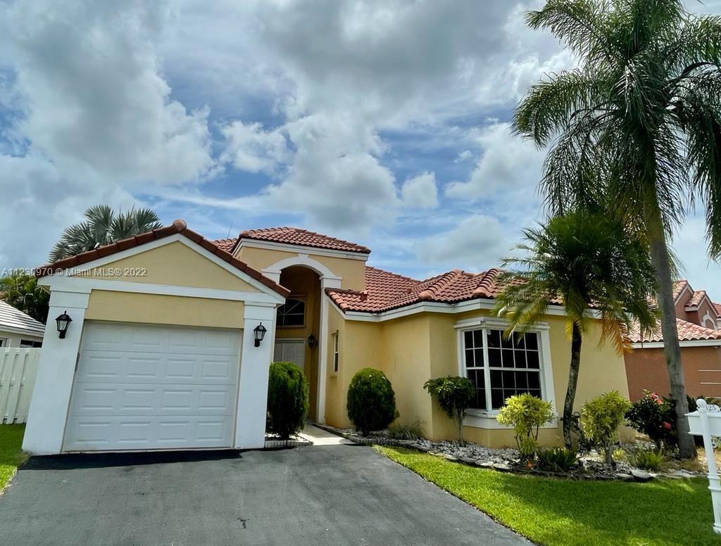 NEW ROOF!!! NEW SPA BATHROOMS!! NEW APPLIANCES!! NEW FLOORS!! POOL WITH WATERFALL TUB!! VACANT!! MOVE IN READY!! No other property like this one in Bermuda Springs. Enjoy your own private swimming pool in the backyard, walking distance of Indian-Trace Elementary-Rated “A” School. This spacious 3 Bedrooms 2 Bathroom home features an Open Floor Plan with Vaulted Ceilings, French Doors, and Private Pool View. A beautiful master bedroom overlooking the pool, fully upgraded Master Bathroom with Dual Sink and Walk-in Closet. All bedrooms and bathrooms recently upgraded