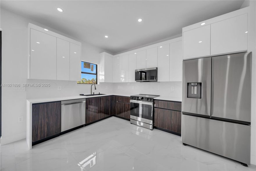 Stunning brand new 3 bedroom, 2 bathroom home featuring modern tile flooring throughout, upgraded lighting, and a sleek contemporary kitchen. The home includes a dedicated laundry room complete with washer and dryer, plus a pleasant backyard perfect for outdoor enjoyment. Move-in ready with stylish finishes throughout. The builder also offers different models in various areas. If you’d like to explore all available options, please contact us using the information provided. Very easy to show