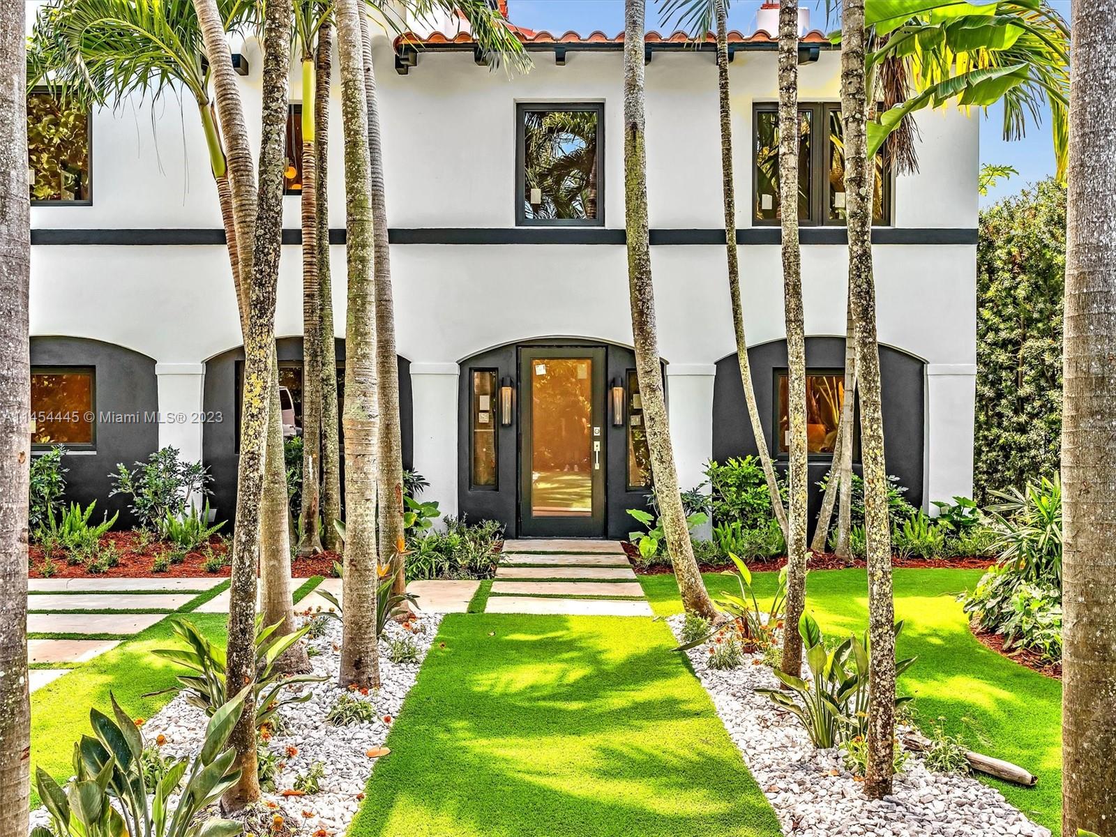 "Welcome to this newly renovated sanctuary, featuring a stunning, top-of-the-line kitchen, gleaming wood floors throughout the entire house, beautifully designed bathrooms, and a unique grandfathered-in third-floor studio space. This 6-bedroom, 4.5 bath home is nestled in a tranquil mid Miami Beach neighborhood, exuding a bright and airy ambiance. This fully automated smart home features customizable lighting, zoned sound, security cameras, and strong, uninterrupted internet connectivity with an enterprise-level network. The lush tropical front and back yards provide a peaceful and private escape, all while being conveniently close to everything. The beach is just a 10-minute walk away, and you'll find yourself only one mile from Lincoln Road, where shops and restaurants abound."