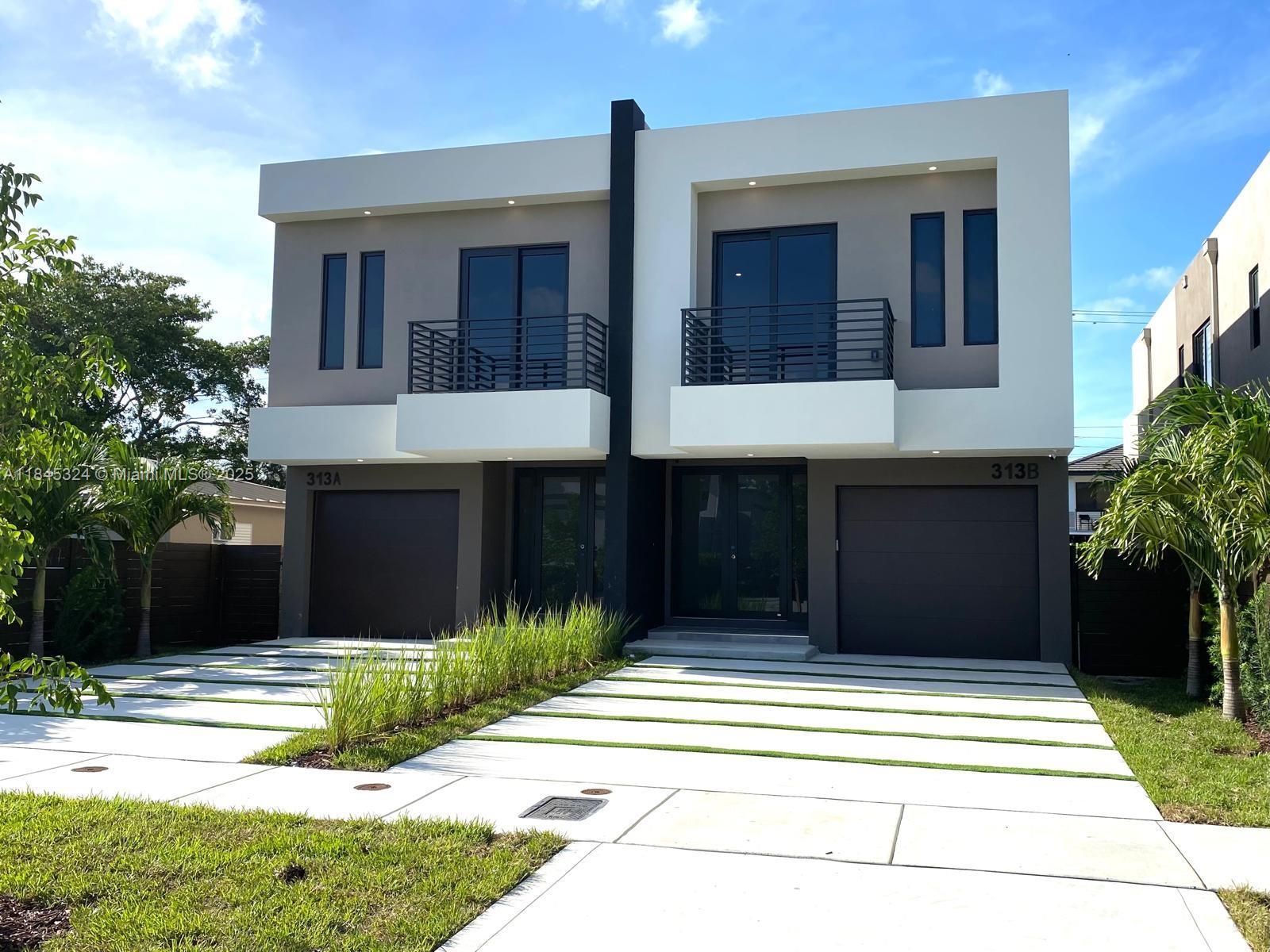 Now Available for RENT. 2025 Townhouse located on one of the most beautiful blocks in Tarpon River, surrounded by newly constructed homes designed by the same architect, giving the street a cohesive and contemporary feel. Home features 3 bedrooms, each with its own en-suite bathroom, and a total of 2,667 sq. ft. of living space. It offers an open-concept layout with 9-foot ceilings, a gourmet kitchen equipped with SS appliances, quartz countertops, and a wine bar. A rare highlight is the 56-ft-deep driveway, allowing parking for up to 4 vehicles, in addition to a private 1-car garage. An EV charging connection is already installed. The home includes balconies at both the front and rear, impact windows and doors, a Nest thermostat, Ring doorbell, and a security camera system. Private POOL.