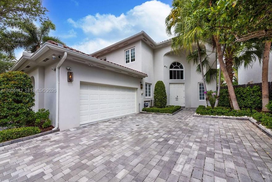 Live just steps from the beach in the private gated community of Golden Gate Estates, perfectly located between Golden Beach and Sunny Isles. This elegant 2-story 4 bedrooms home offers over 2,500 sq ft of bright open living space with high ceilings and great indoor-outdoor flow. The kitchen features granite countertops, custom cabinetry, and a breakfast area overlooking the private backyard and pool — ideal for relaxing or entertaining. Community amenities include 24/7 security, marina access, and a playground. Prime location near Aventura Mall, top schools, and dining.