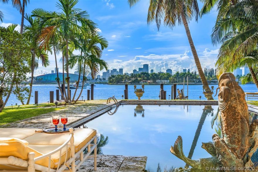 Presenting Casa La Bonita, a Mediterranean/Spanish-style waterfront estate located on Star Island, Miami&#x2019;s most exclusive address. Situated on a sprawling 40,000-square-foot lot with 100 feet of water frontage, this estate never before on the market, overlooks Biscayne Bay and the Port of Miami. The 2-story estate was built by renowned Mexican architect/builder/hotelier Carlos Gosselin. A stately gated entrance with gates imported from England welcomes guests into the home, which features imported doors from all over the world, and a beautiful courtyard and arched hallways. Features include imported Italian marble floors, century-old Chinese doors, custom-made Hindu doors, a movie theater, elevator, poolside gazebo, all hurricane impact windows, and breathtaking sunset views.