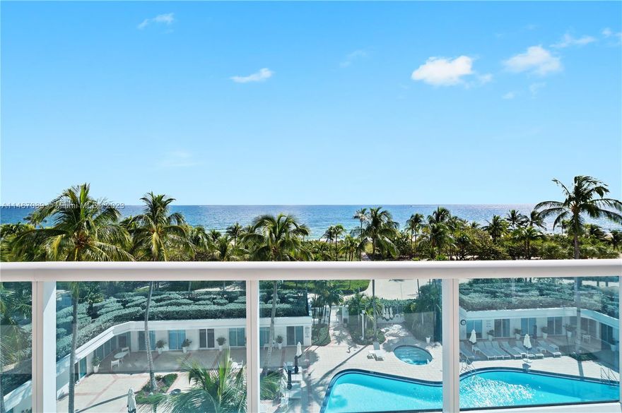 Oversized corner residence on the 5th floor offers direct ocean views, giving you the sensation of being on the water's edge, a Cabana is also included. Unit is move-in ready, showcasing a clean and well-maintained space. Floor-to-ceiling windows grace every room, flooding them with natural light. The double living and dining room provide ample space for entertaining. The private master suite, tucked away from the main area ensures a peaceful retreat.  The Palace is Bal Harbour's newer tower boasting top-notch amenities including a dedicated concierge, 24hr security, valet service, gourmet restaurant, state-of-the-art gym, and beach/pool services. Convenience is key-this residence is located across the street from Bal Harbour shops and within walking distance to various houses of worship.