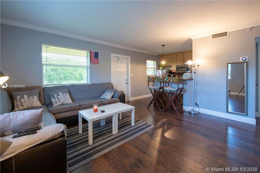 Charming and beautiful 2/1 available Jan 1 2021. This is a unique freestanding unit on the second floor and it doesnt share any common walls with other units! Windows on every wall, granite counters, stainless steel appliances and a central Wilton manors location -- 2 miles from the beach, 5 minutes from downtown.  Laundry on site and water/trash is included in your rent. Association application $100 and can take 1-2 weeks for approval.