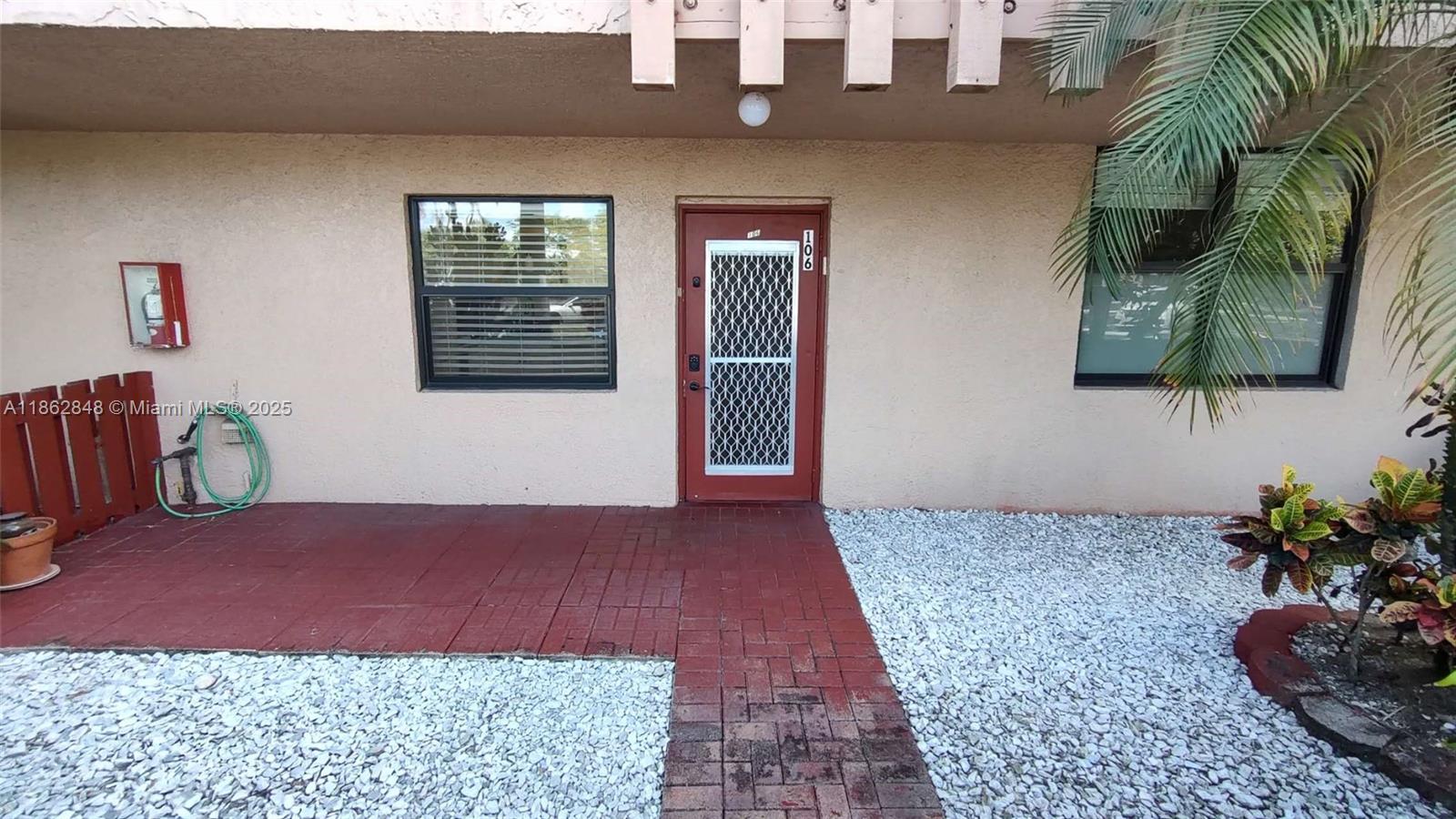 Welcome to Palm Lakes, a premier 55+ community! This beautifully maintained 2 bed, 2 bath first-floor condo offers a spacious layout with a large front garden, a screened balcony with summer kitchen and BBQ area, and serene lake views. Inside, you’ll find a fully renovated kitchen with granite countertops and a filtered water system, full-size washer and dryer, and an ample walk-in closet. The community provides plenty of guest parking along with one assigned space. Pets are welcome (up to 2), and the HOA—with reserves—allows conventional financing with as little as 5% down. HOA requirements include a 650+ credit score and $40,000+ annual income. Ideally located just 2 minutes from Publix, this home combines comfort, convenience, and resort-style living.