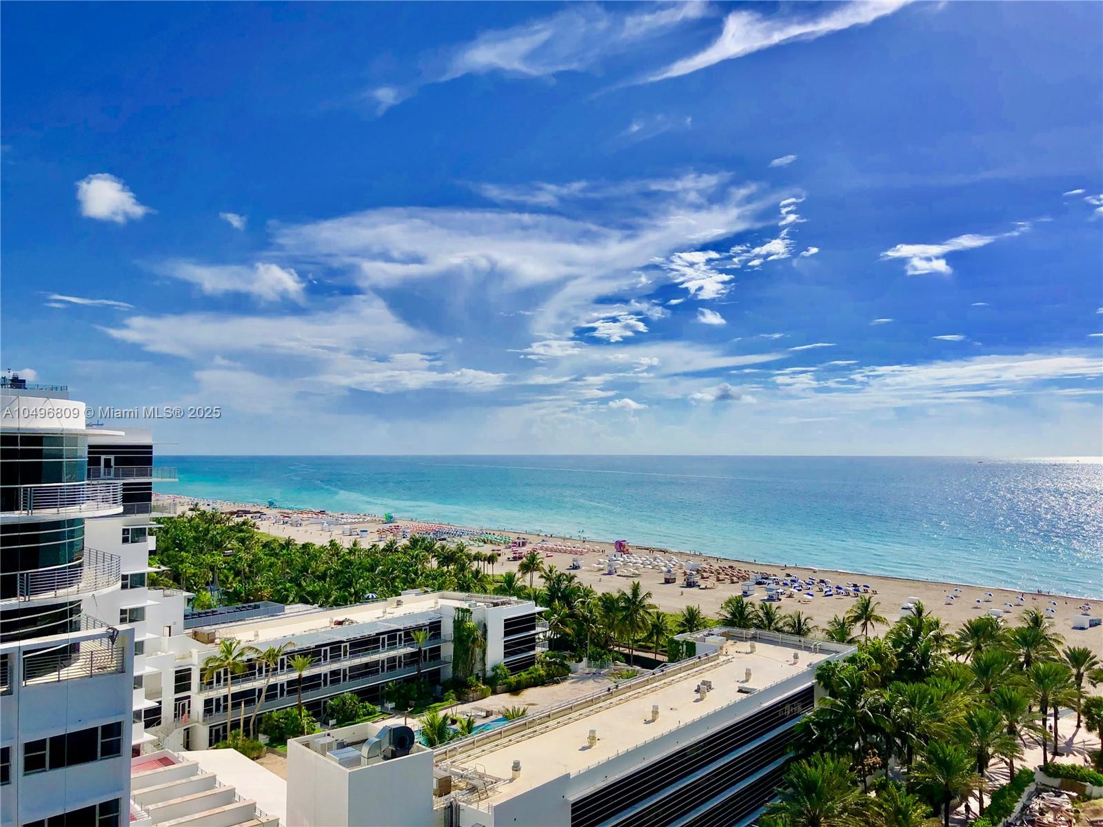 Stunning Ocean/City views from big balcony. Elegant 1BR/1.5 BA with custom interior. Italian cabinetry in kitchen, Italian vanities in both bathrooms, fully furnished and equipped, central ac, 2 Queen size beds in bedroom, 2 dehumidifiers, sofa bed in living room. Building offers: direct beach access, heated pool, gym, renovated lobby, 24 hour front desk and security, laundry room on every floor, and club room in Lower lobby+ convenient store. Great location where Lincoln Rd meets the ocean, beach at your door, close distance to famous Ocean Drive, Lincoln Mall, 5 star resorts, great restaurants, shops and much more. Rent includes: electricity, wifi-internet, cable, water and 1 valet parking Quick online approval No pets allowed per owner.