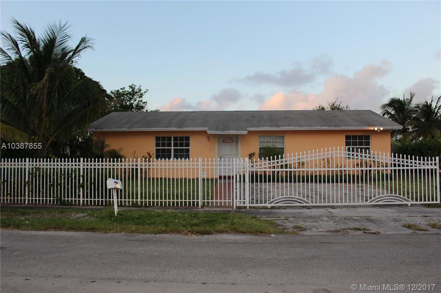 Beautiful 4 bedroom, 2 bath in Miami Gardens! Huge oversized fenced lot with plenty of room for a pool and fruit trees. You can finance this property!!