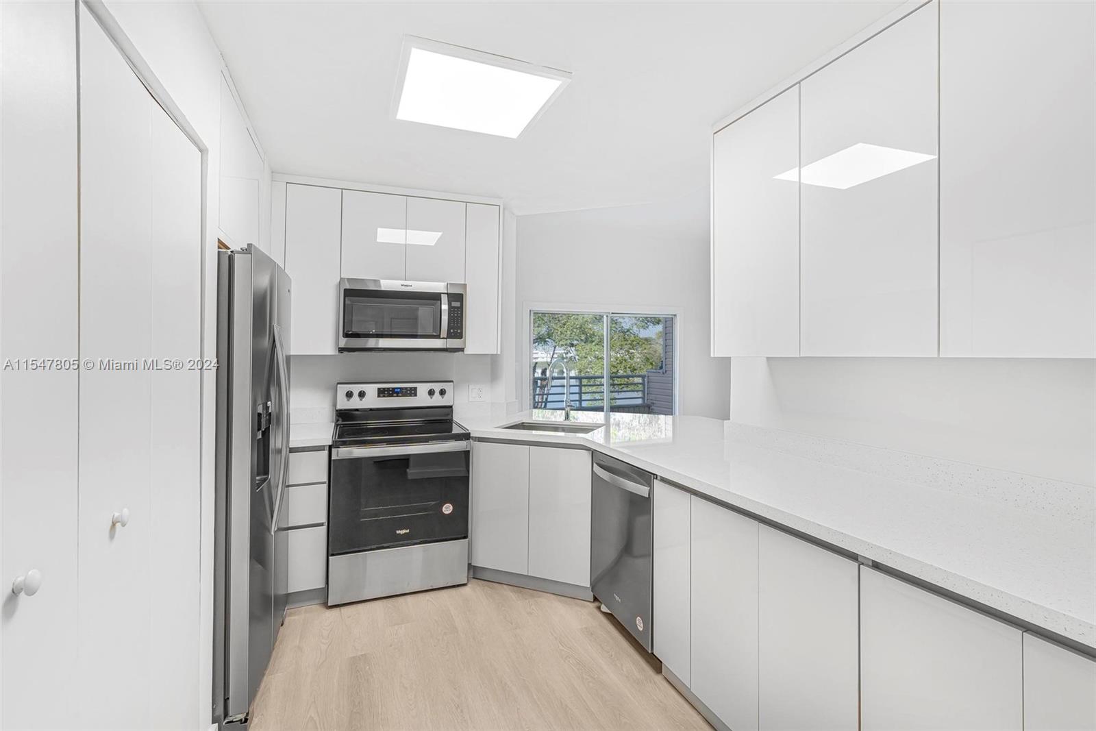 Stunning 2 bed condo. Modern and totally renovated unit with high end finishes, gorgeous brand new European kitchen, white quartz countertops with dine-in counter area, brand new stainless steel appliances, built in custom closets, modern bathrooms. Very bright, spacious 2nd floor corner unit with high ceilings. Enjoy peaceful lake views from your balcony. Quiet and gated community with pool, nice walking areas, community event room and management on site. Ready to move in & easy to show. Good credit, income verification and references required.