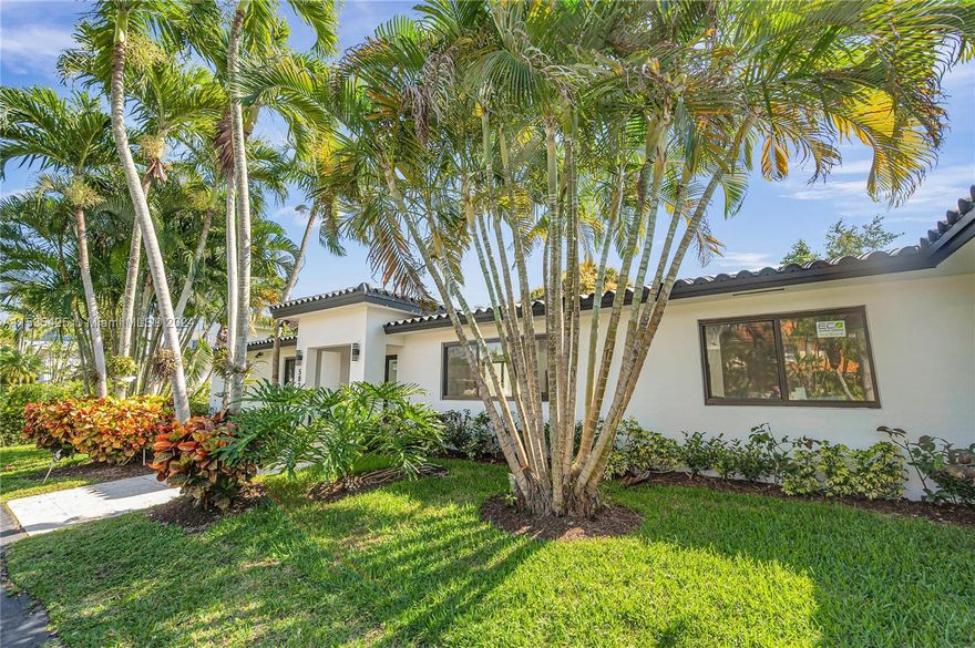 Fully updated and upgraded home in the highly esteemed Gables by the Sea, gated community. Expansive kitchen fit for a chef featuring custom cabinetry throughout, Thermador appliances, natural stone counters/ island with waterfall effect, pop up/ hidden outlets, and more! Brand new impact windows combined with an open concept allows for ample light. Massive primary bedroom overlooking the pool complete with dual walk in closets. Sleek primary bathroom includes natural stone counter tops, custom wood cabinetry, sky light, and dual zone shower. Large and private backyard with plenty of room for an outdoor kitchen/ pergola. Cabana bathroom connecting to outdoor covered dining area. A light and airy Oasis. Turn key and ready for entertaining.