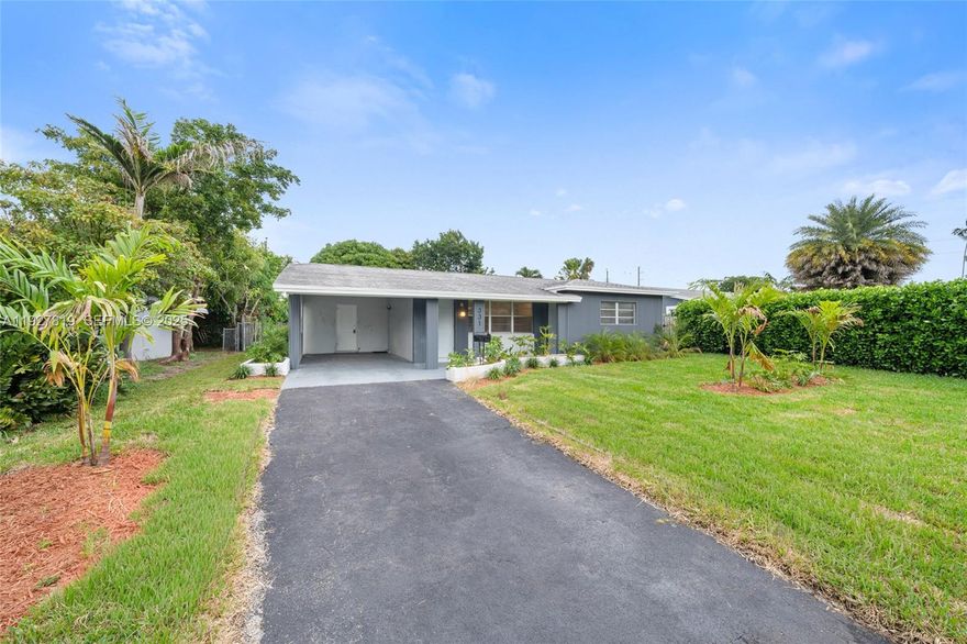 Fully Remodeled Home in Rapidly Growing Oakland Park! This rare gem features a standout layout in the area with 3 bedrooms and 3 full bathrooms! Perfect for first time homebuyers seeking move in ready comfort or investors looking for a high yield Airbnb opportunity. Modern finishes, updated kitchen, and sleek bathrooms throughout. No HOA, new systems. Centrally located east of I-95—just minutes from Wilton Manors, Las Olas, and the beaches. THE ONLY house in the neighborhood offering this layout—don’t miss out!