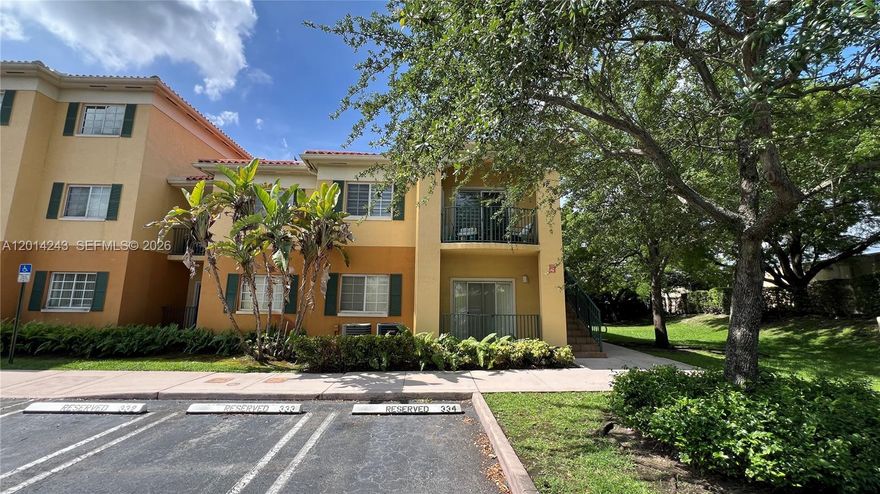 Located in the gated community of Palm Gardens at Doral, this well-maintained 3-Bedroom, 2-Bath corner unit offers privacy and a quiet location at the end of the community with minimal traffic. Inside, you’ll find tile floors throughout, spacious living areas with natural light, ceiling fans, and a functional layout designed for comfortable everyday living. Features include a Google Nest Learning Thermostat, A/C unit (2022), washer and dryer (2024), garbage disposal (2024), and water heater (2026). Enjoy the convenience of 2 assigned parking spaces and a prime location just minutes from parks, shopping, dining, major highways, and top-rated schools. The gated community offers amenities including a pool, gym, and clubhouse. Whether you’re looking for a primary residence or an investment opportunity, this quiet corner unit offers comfort, value, and an excellent Doral location.