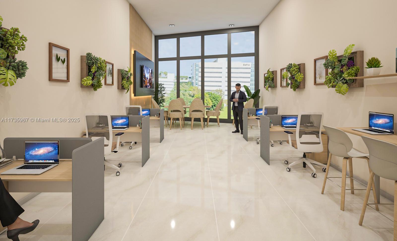 Beautiful Class A boutique Office/ Medical Building with stunning views. Can be used for medical services or business services. Yearly based, or shared office option possible. Plenty parking,
14' high ceilings, a/c, electricity, kitchenette. Ready to rent, fully furnished.
Artist rendering and concept, might have variations. Best location in Aventura.