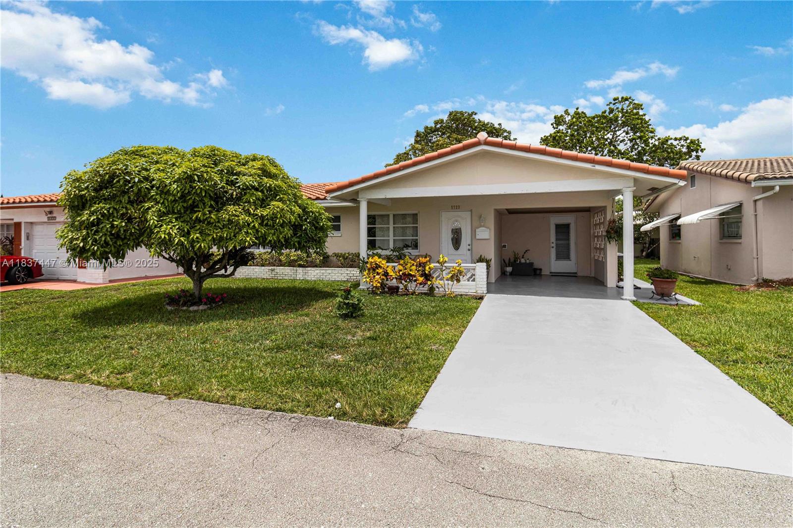 This charming single-family home features two bedrooms and two bathrooms, along with an additional room that can serve as a third bedroom or office. Recently refreshed with new paint inside & out, the property also boasts a newly paved driveway & a roof that is just two years old. The interior showcases tile flooring throughout, beautifully remodeled bathrooms, a cozy family room & a well-maintained kitchen equipped with stainless steel appliances and wooden cabinets. The air conditioning system is only four years old, and the laundry/utility room includes a stackable washer & dryer. Located in a peaceful community in Tamarac, you can enjoy clubhouse and pool, as well as convenient proximity to shopping centers, restaurants, and major highways.
This is a 55+ community