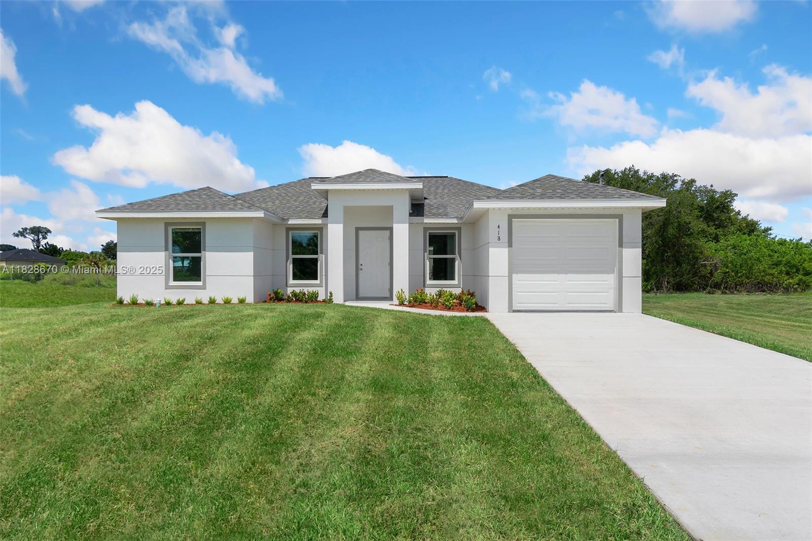 Move-In Ready with Potential Seller Incentives This brand-new construction home in Lehigh Acres is fully completed and ready for you to move in. It features 3 bedrooms, 2 bathrooms, and sits on a spacious 10,280 SqFt lot. The home comes with all appliances, washer and dryer, built-in closets, and a full sprinkler system. Inside, you'll find impact windows, 24x24 tile flooring, quartz countertops with a waterfall island, soft-close shaker cabinets, stainless steel appliances, and a wood accent wall that adds character. The primary suite includes dual vanities, a walk-in shower, and generous closet space. Conveniently located near FGCU, SWFL Airport, Top Golf, and more.
Schedule your showing today and ask about potential seller incentives—terms and conditions may apply.