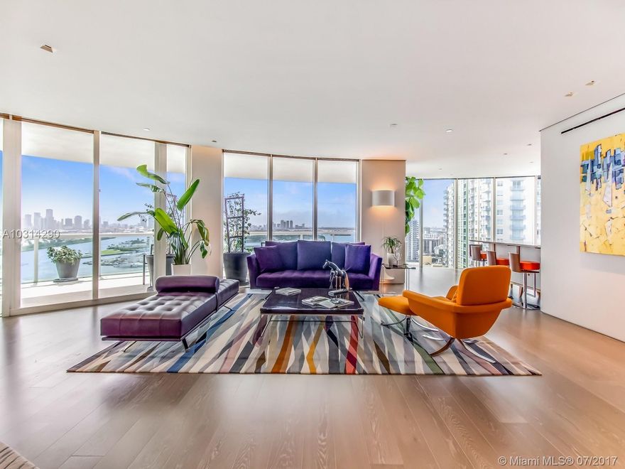 Enjoy the ultimate lifestyle in one of the most exclusive buildings in SOBE. This triple-mint fully renovated residence has been meticulously redesigned with no detail overlooked.The highly coveted “01” line offers a private elevator vestibule, ample open living spaces & expansive balconies with breathtaking panoramic views of the ocean,bay & downtown Miami. Building amenities include a bayside pool, 2 tennis courts, fitness center & beach service. The South of Fifth neighborhood is renowned worldwide.